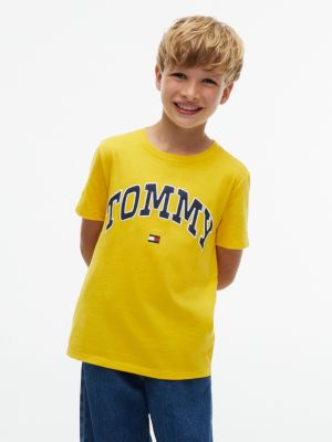 Kids' Varsity Tommy Logo T-Shirt, Primary Yellow