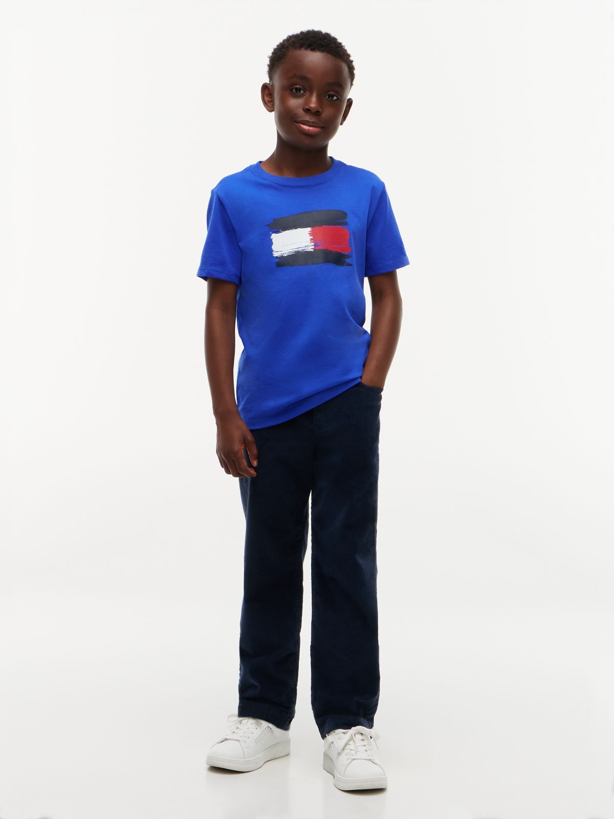 Kids' Paintbrush Flag T-Shirt — Noble Blue