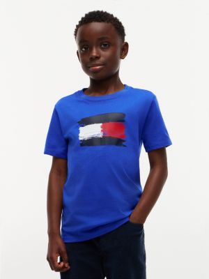 Kids' Paintbrush Flag T-Shirt, Noble Blue