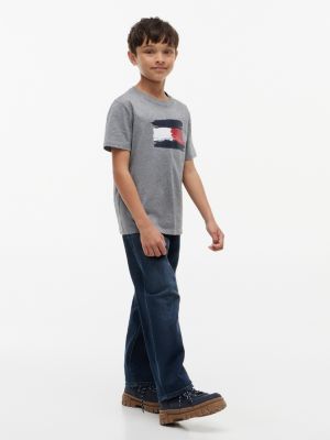 Детские футболки Tommy Hilfiger Kids' Paintbrush Flag T-Shirt — фото 2