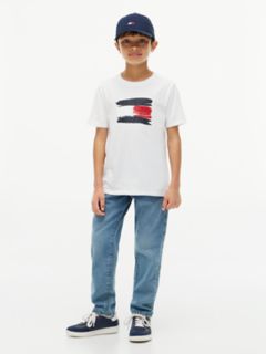 Kids' Paintbrush Flag T-Shirt — Optic White 2