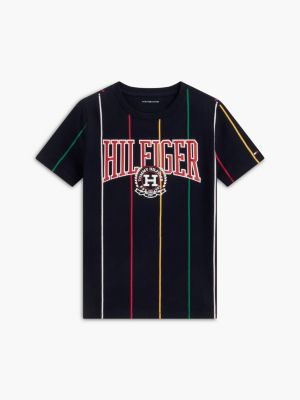Детские футболки Tommy Hilfiger Kids' Hilfiger Pinstripe Varsity T-Shirt — фото 5