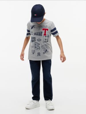 Детские футболки Tommy Hilfiger Kids' Allover Varsity Logo Mix T-Shirt — фото 2
