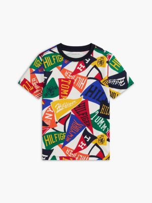 Детские футболки Tommy Hilfiger Kids' Allover Varsity Pennant T-Shirt — фото 5
