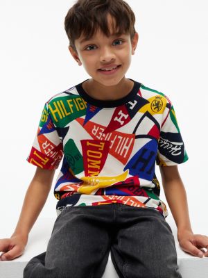 Детские футболки Tommy Hilfiger Kids' Allover Varsity Pennant T-Shirt — фото 3
