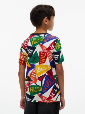 Детские футболки Tommy Hilfiger Kids' Allover Varsity Pennant T-Shirt — фото 4