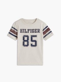 Kids' Hilfiger 85 Logo T-Shirt — Heathered Oatmilk 5