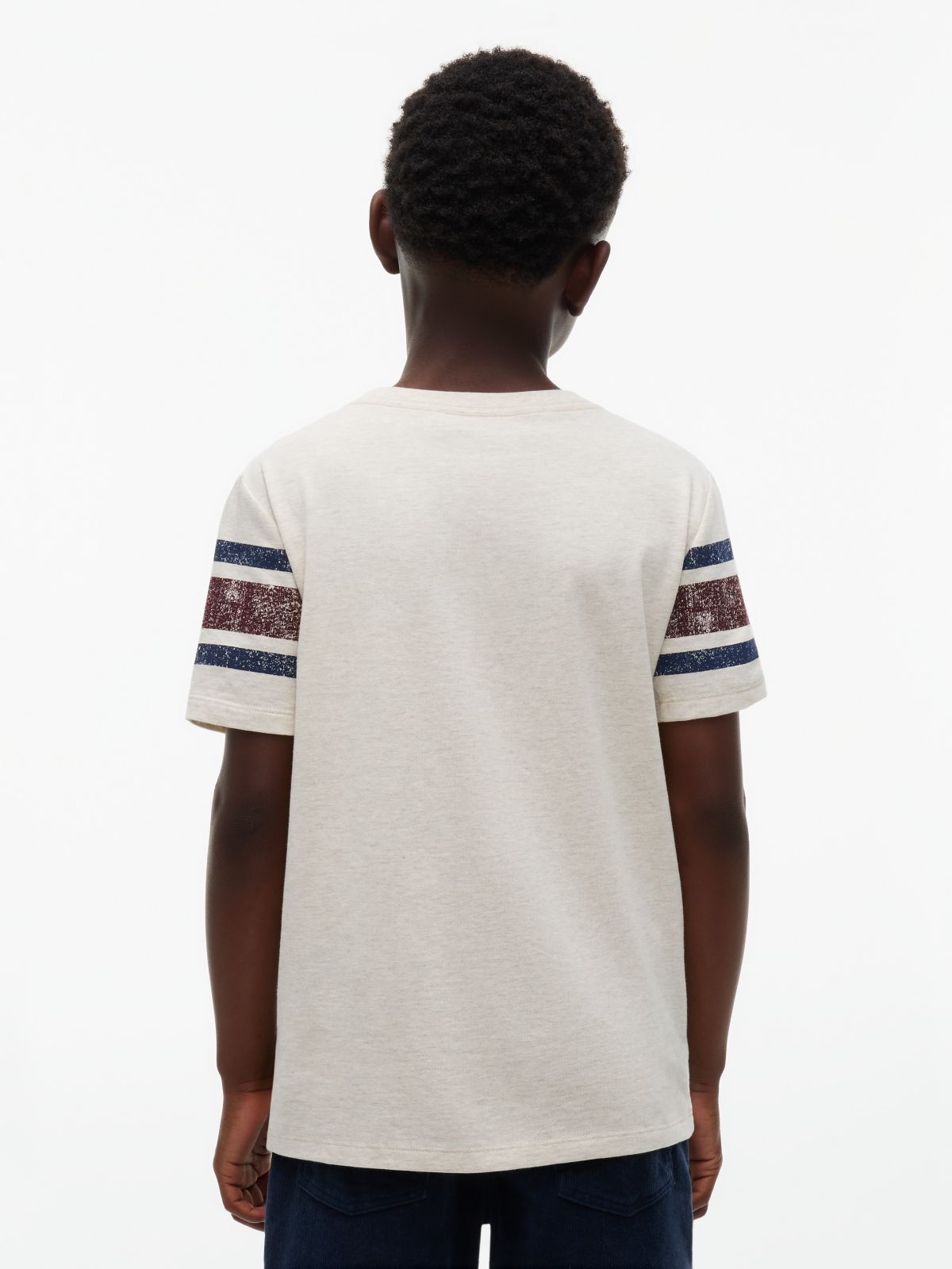 Kids' Hilfiger 85 Logo T-Shirt — Heathered Oatmilk