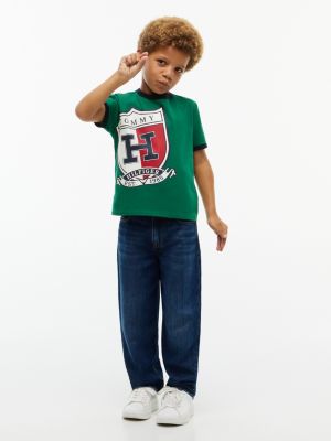Детские футболки Tommy Hilfiger Kids' Shield Logo Ringer T-Shirt — фото 2