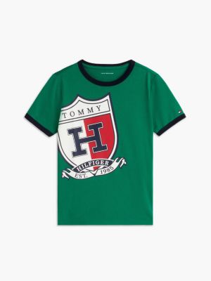 Детские футболки Tommy Hilfiger Kids' Shield Logo Ringer T-Shirt — фото 5