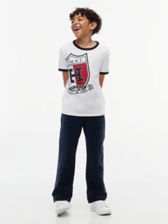 Kids' Shield Logo Ringer T-Shirt — White 2