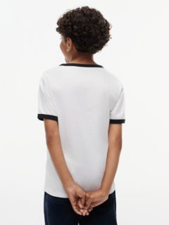 Kids' Shield Logo Ringer T-Shirt — White 4