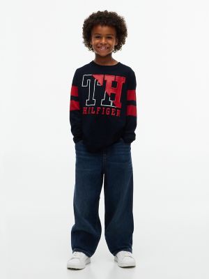 Детская футболка Tommy Hilfiger TH Varsity Logo, цвет: Тёмно-синий — фото 2