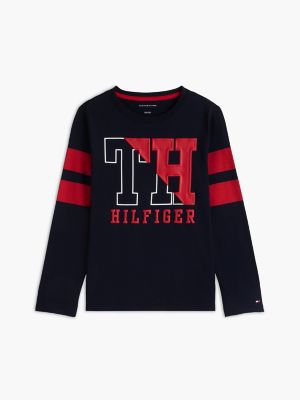 Детская футболка Tommy Hilfiger TH Varsity Logo, цвет: Тёмно-синий — фото 5