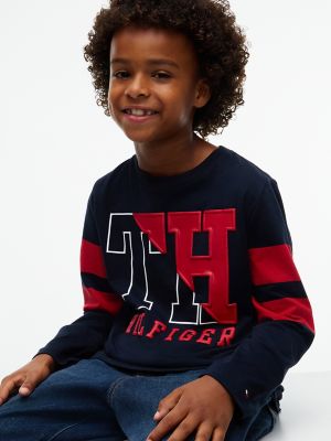 Детская футболка Tommy Hilfiger TH Varsity Logo, цвет: Тёмно-синий — фото 3