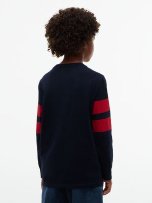 Детская футболка Tommy Hilfiger TH Varsity Logo, цвет: Тёмно-синий — фото 4