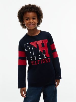 Детская футболка Tommy Hilfiger TH Varsity Logo, цвет: Тёмно-синий — фото 1