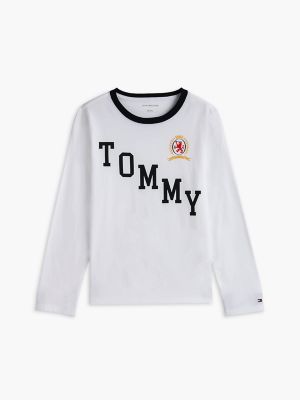 Детская футболка Tommy Hilfiger Tommy Crest Logo, цвет: Белый — фото 5