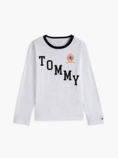 Kids' Tommy Crest Logo T-shirt — White 5