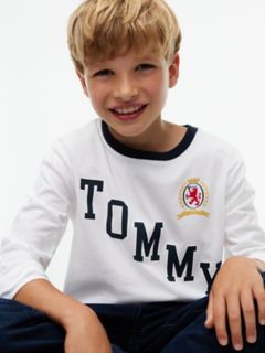 Kids' Tommy Crest Logo T-shirt — White 3