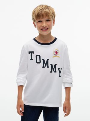 Детская футболка Tommy Hilfiger Tommy Crest Logo, цвет: Белый — фото 1