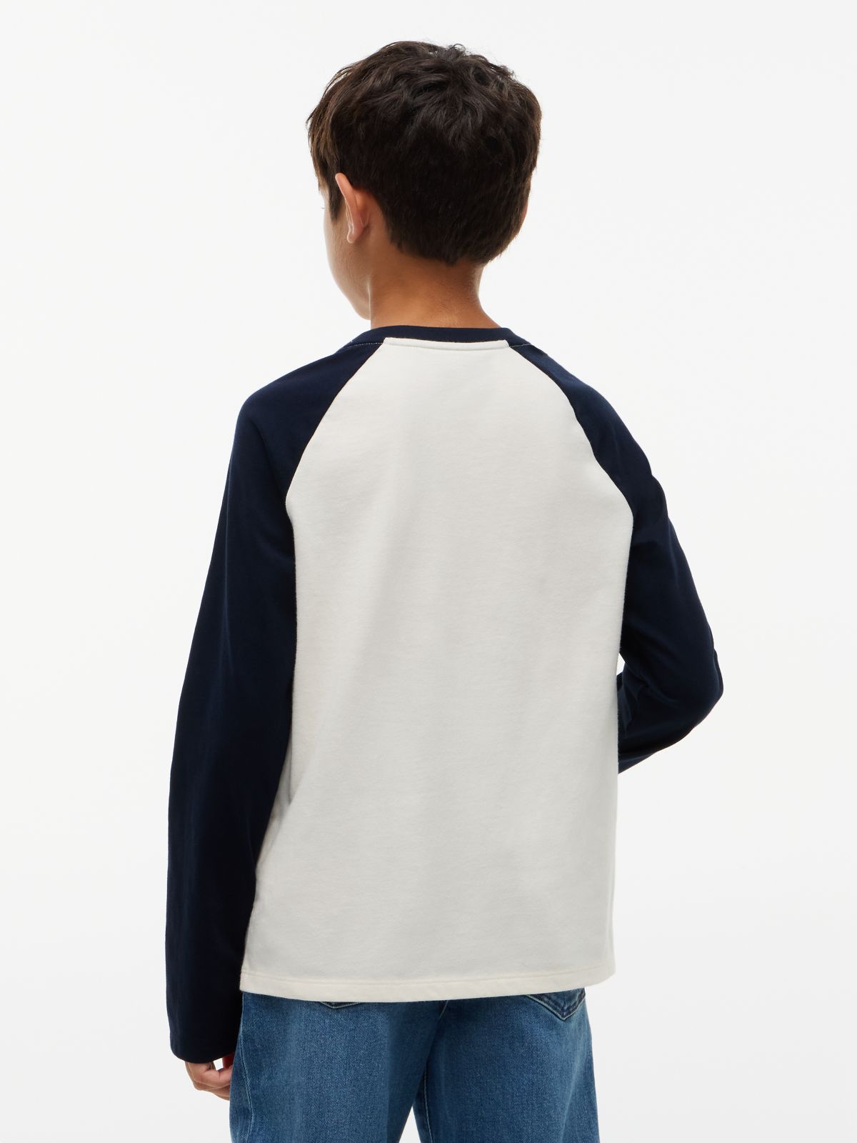 Kids' Tommy Logo Raglan T-Shirt — White