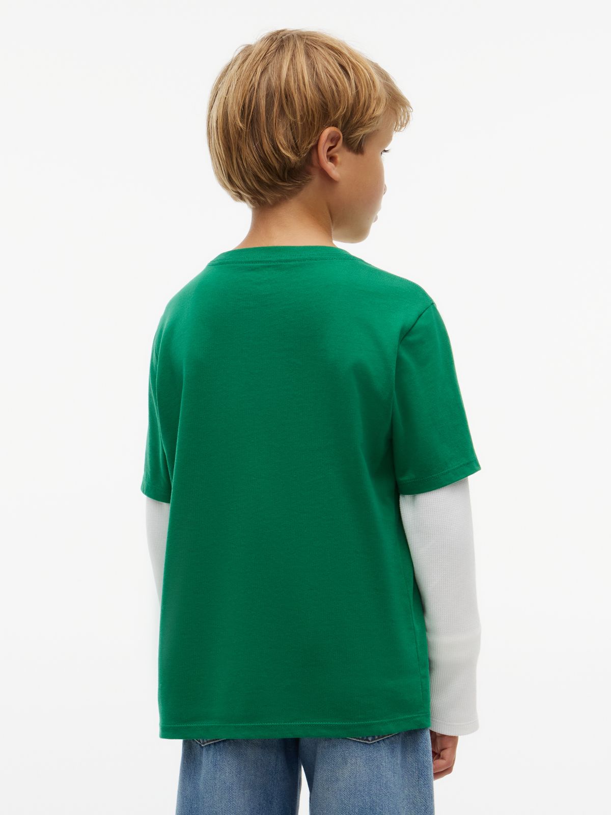 Kids' Hilfiger Double-Sleeve T-Shirt — Nouveau Green
