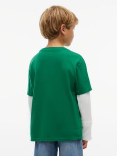 Kids' Hilfiger Double-Sleeve T-Shirt — Nouveau Green 4