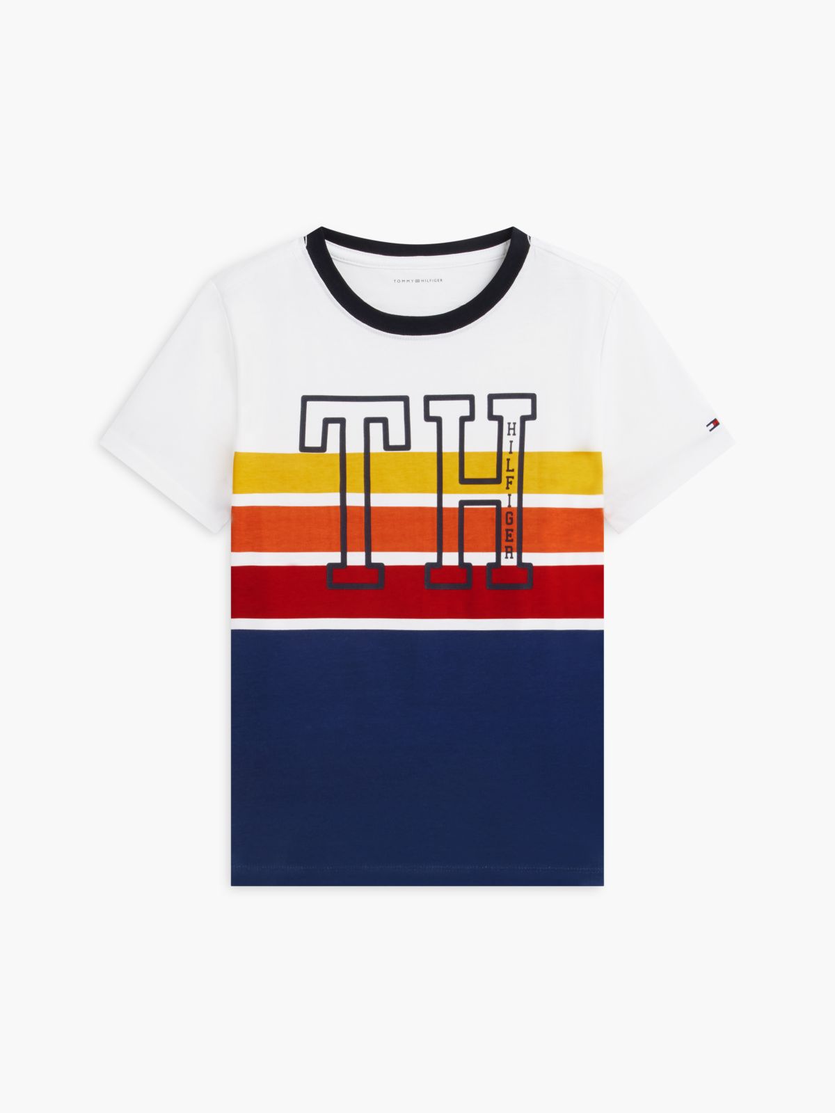 Kids' Monogram Ombre Stripe T-Shirt — Ecru