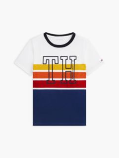 Kids' Monogram Ombre Stripe T-Shirt — Ecru 5