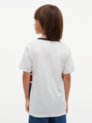 Детская футболка Tommy Hilfiger Monogram Ombre Stripe, цвет: Экрю — фото 4