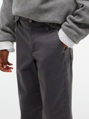 Детские брюки Tommy Hilfiger Herringbone Stretch Utility Pant, цвет: Потёртый чёрный — фото 3