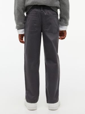 Детские брюки Tommy Hilfiger Herringbone Stretch Utility Pant, цвет: Потёртый чёрный — фото 4