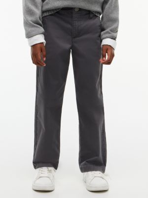 Kids' Herringbone Stretch Utility Pant, Washed Black