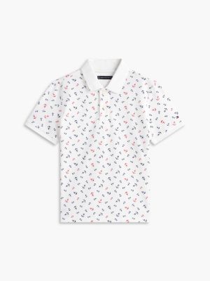 Детские топы Tommy Hilfiger Kids' Allover Anchor Print Stretch Polo — фото 5