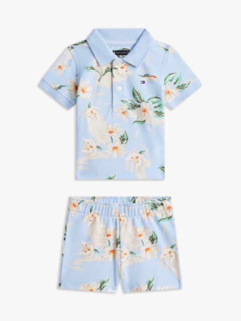 Детские брюки Tommy Hilfiger Babies' Floral Print Polo & Short Set