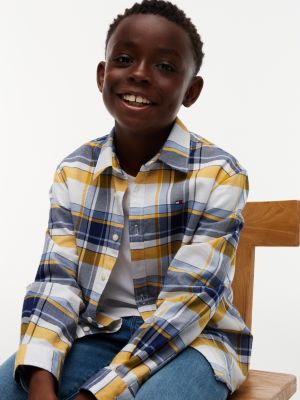 Детские рубашки Tommy Hilfiger Kids' Check Stretch Oxford Shirt — фото 3