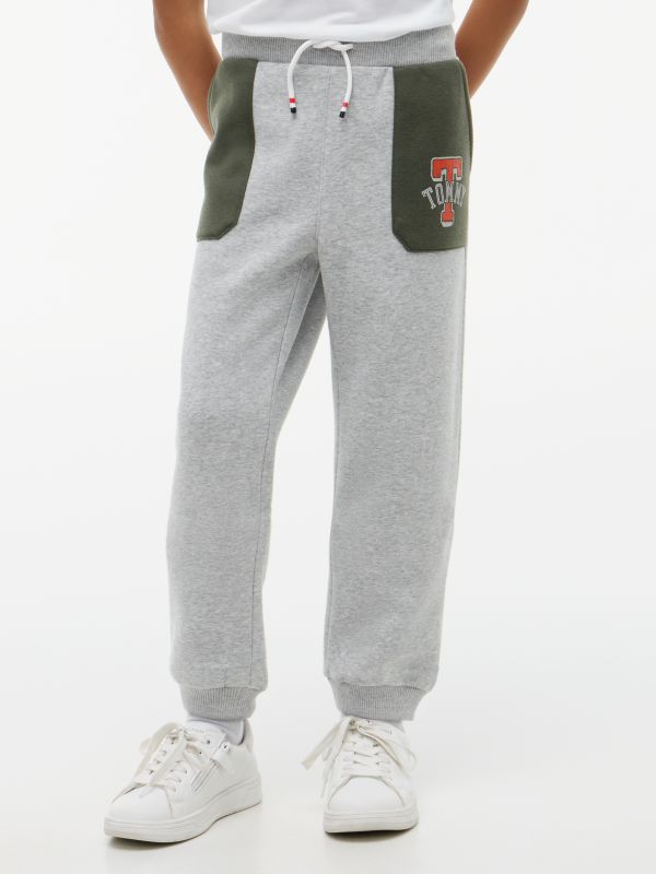 Kids' Tommy Logo Colorblock Sweatpant — Grey