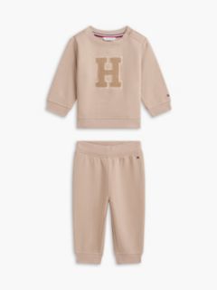 Babies' H-Logo Sweatshirt & Pant Set — Malted Milk 1