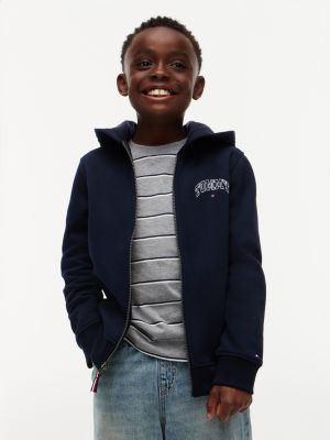 Kids' Tommy Varsity Logo Hoodie, Navy Blue