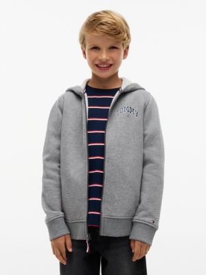 Kids' Tommy Varsity Logo Hoodie, Grey