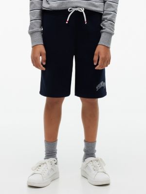 Kids' Tommy Logo Sweatshort, Navy Blue