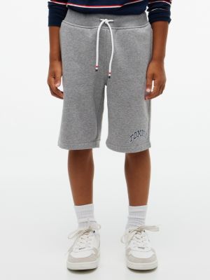 Kids' Tommy Logo Sweatshort, Grey