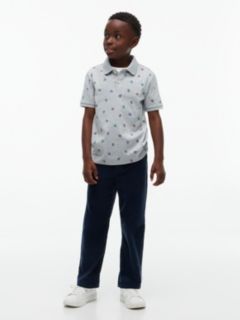 Kids' Allover Monogram Polo — Grey 2