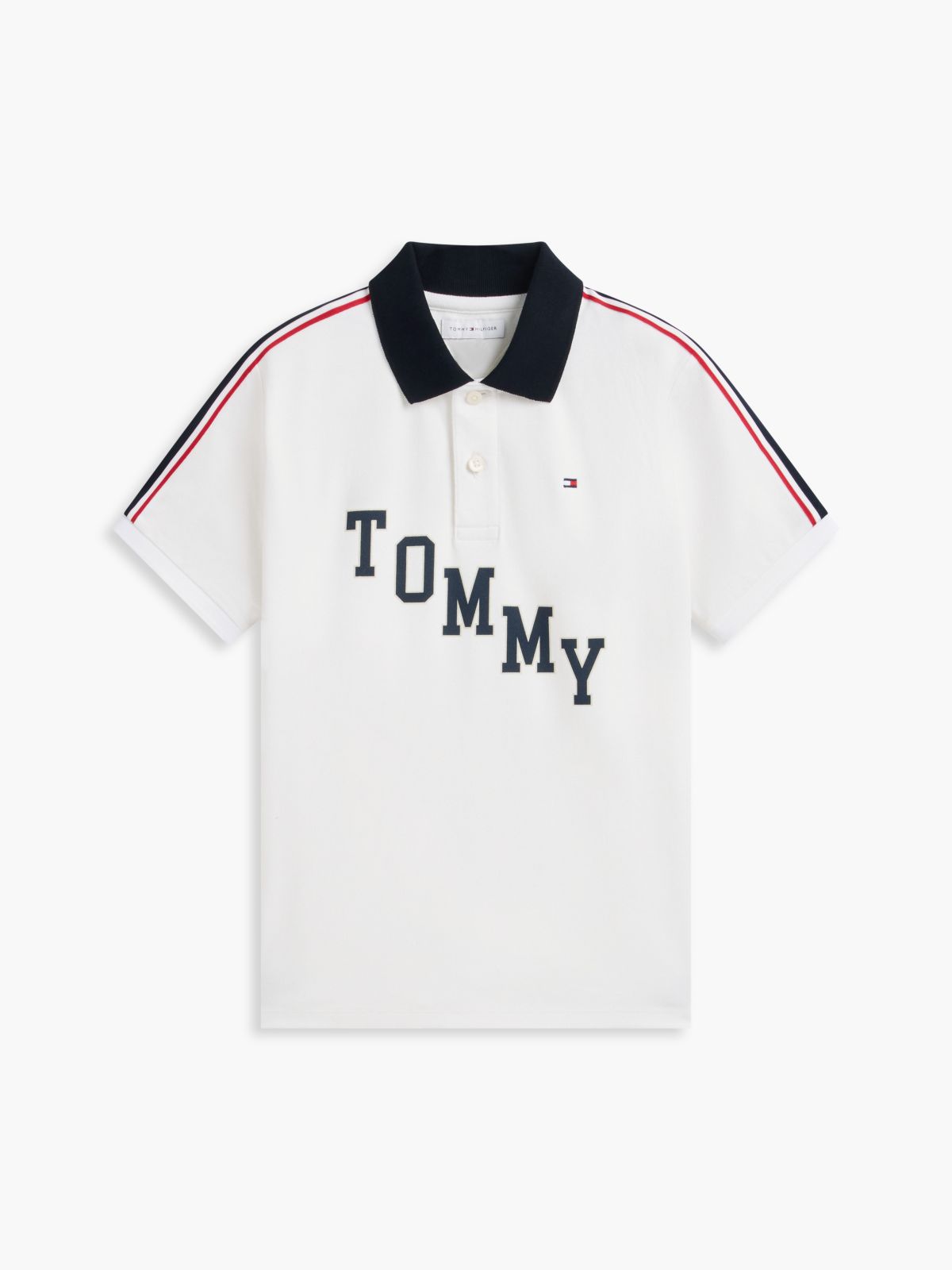 Kids' Tommy Varsity Stretch Polo — White