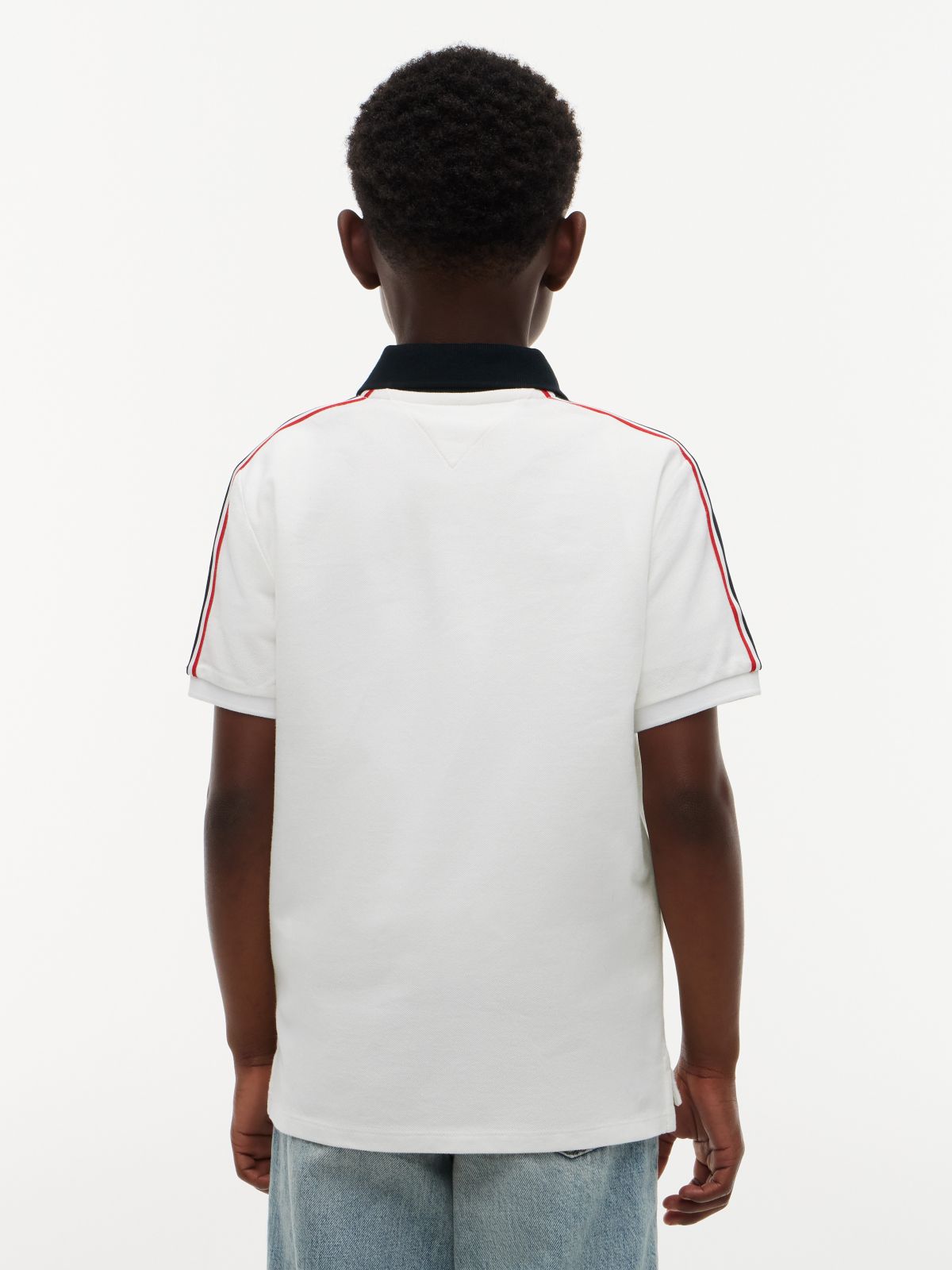Kids' Tommy Varsity Stretch Polo — White