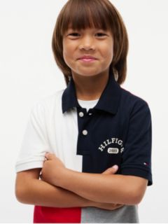 Kids' Logo Colorblock Polo — Navy Blue 3