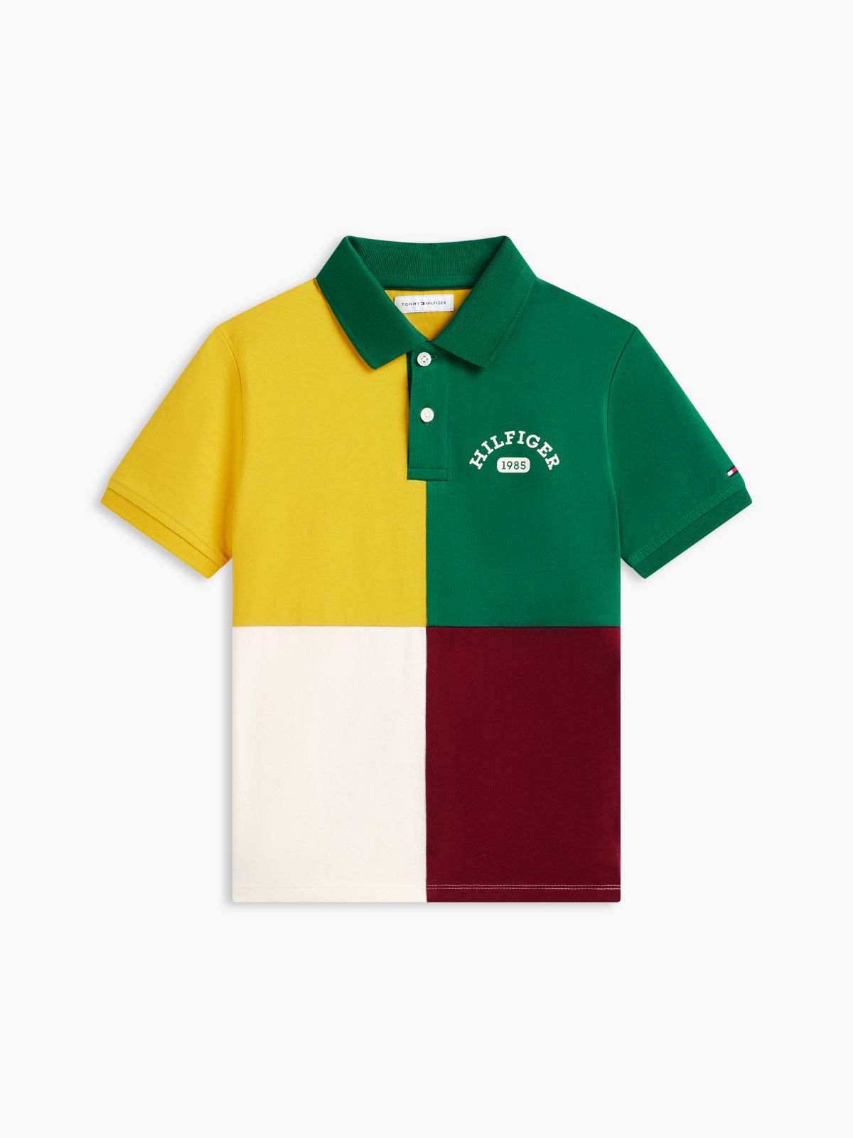 Kids' Logo Colorblock Polo — Nouveau Green