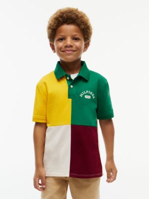 Kids' Logo Colorblock Polo, Nouveau Green