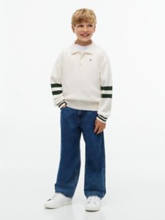 Kids' Varsity Stripe Sweater Polo — Ivory Silk 2